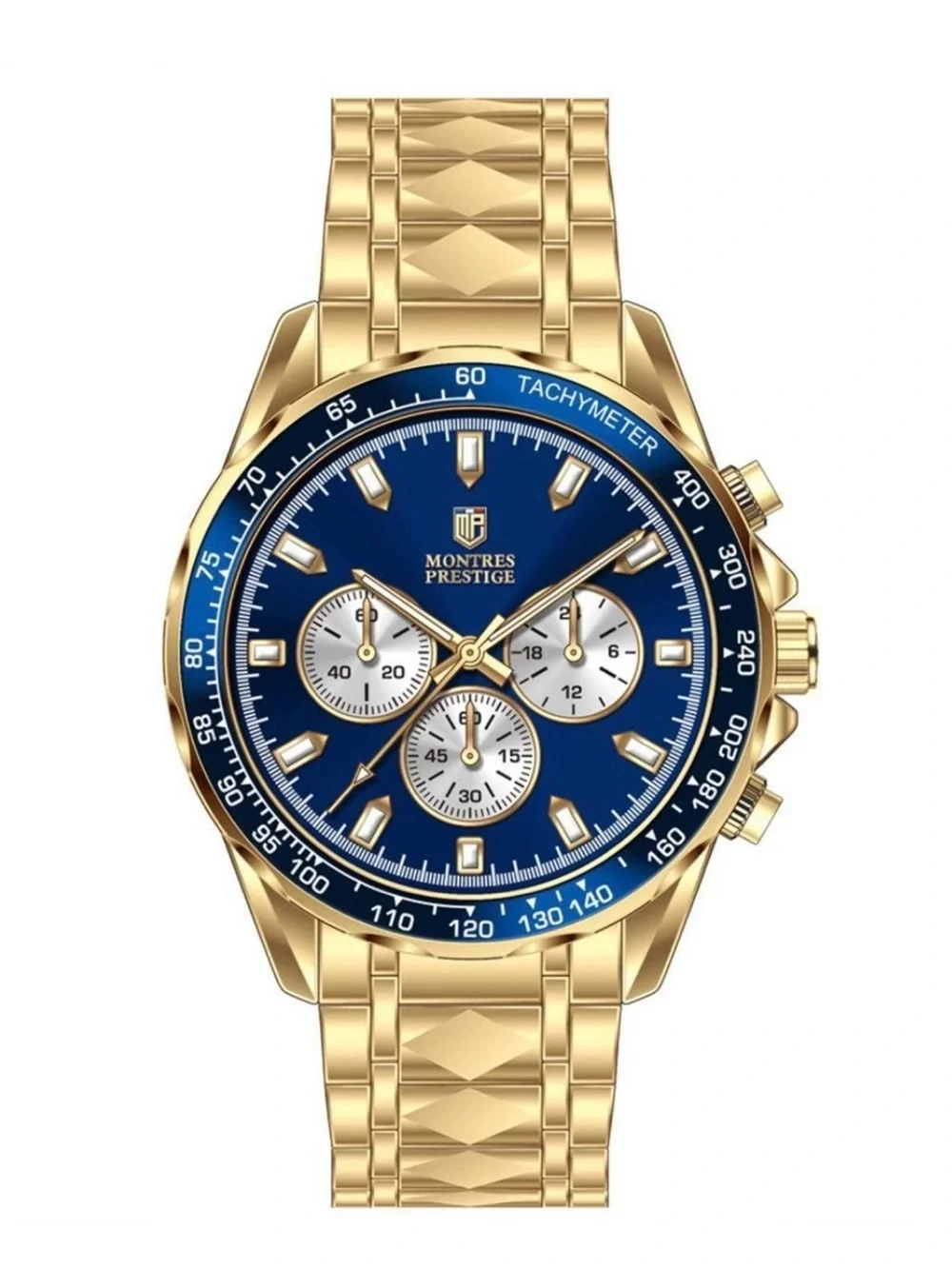 Montres Prestige Men's Watch - 44mm, Gold (MPW-0349)